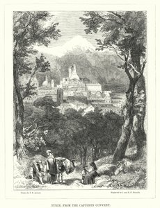 Torino, fra Capuchin-klosteret (gravering) av Thomas Brabazon Aylmer