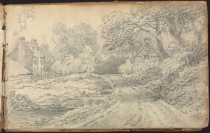 Album of Landscape and Figure Studies: A Road near Berkhampstead, Hertfordshire. 8. september 1811