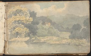 Album of Landscape and Figure Studies: Landscape Scene near St. Albans av Thomas Bradshaw