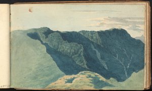 Album med landskaps- og figurstudier: Mountainous Landscape Scene