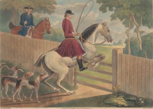 Jakt [to av et sett på tolv]: 7. [En rytter setter hest til en port] av Thomas Burford