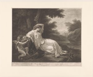 Amor binder den sovende Aglaia til et tre
