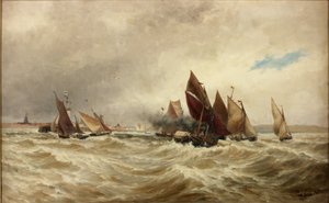 Slepebåter ut av Calais av Thomas Bush Hardy