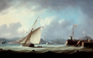 Ankomsten til George IV. ved Leith havn av Thomas Buttersworth