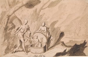 The Daughters of Cecrops oppdager Ericthonius: Ovid, Metamorphoses, bok 2