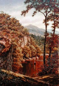 Sommerdag på en fjellsjø av Thomas Charles Farrer