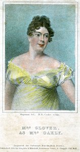 Mrs Clover, som Mrs Oakly, 1818