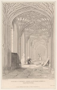 Cloister, St. Stephen's Chapel, South Walk, ser E. Westminster av Thomas Clark
