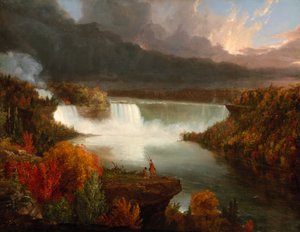 Fjern utsikt over Niagara Falls av Thomas Cole