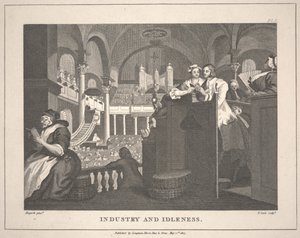Industri og lediggang [etter Hogarths The Industrious 