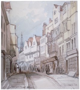 Utsikt over Holywell Street, Westminster, London, 1851.