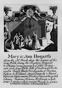 Byttekort for Mary og Ann Hogarths butikk, 1807, 1827. av Thomas Cook