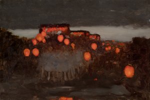 Lanterneparade (olje på lerret)
