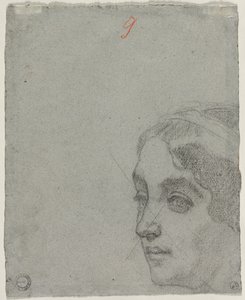 Head of a Woman verso, ca. 1857. av Thomas Couture