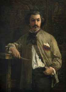 Portrett av Antoine Etex 1808-88, 1855. av Thomas Couture