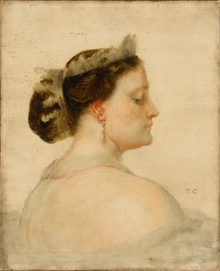 Portrett av Mathilde Bonaparte 1820-1904, fransk prinsesse av Thomas Couture