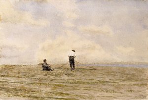 Mending the Net, 1882 av Thomas Cowperthwait Eakins