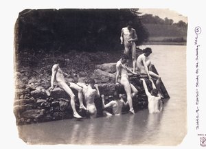 Studie til maleriet "Svømmehullet", ca. 1883
