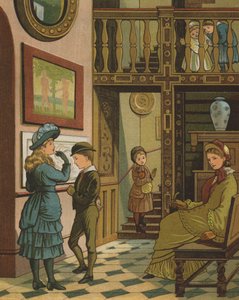 Paris: trapp til Henry II ved Musee de Cluny (farge litho)