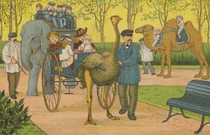 Paris: dyrehagen (farge litho) av Thomas Crane