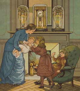 Rouen: "god natt" (farge litho) av Thomas Crane