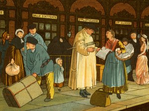 Togplattform på stasjonen i Nord-Frankrike av Thomas Crane