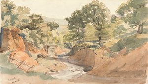 Landskapsutsikt ved Powerscourt av Thomas Creswick