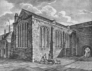 Nord-østutsikt over Chapel of the Holy Trinity, Leadenhall, City of London, c1825 1906 av Thomas Dale