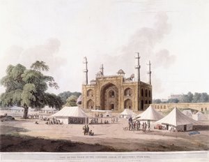 Porten til graven til keiser Akbar av Thomas Daniell