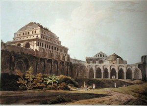 En del av palasset, Madura, plate XIII fra 