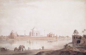 Taj Mahal, Agra, Uttar Pradesh, 1789 av Thomas Daniell