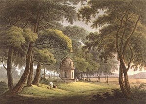 The Tomb of a Moorish Lady, Bengal, gravert av Joseph Constantine Stadler (fl.1780-1812) pub. av Edward Orme (1774-c.1820) 1803 (litho) av Thomas Daniell