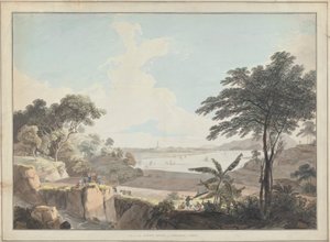 Utsikt over Canton River, nær Whampoa, Kina av Thomas Daniell