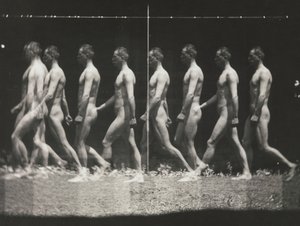 [Man Walking, Stroboscopic Photograph], 1880-tallet, trykt 1930-40-tallet, 1880-tallet, trykt 1930-40-tallet. av Thomas Eakins
