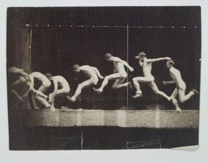 Marey Wheel-fotografier av uidentifisert modell, 1884. av Thomas Eakins