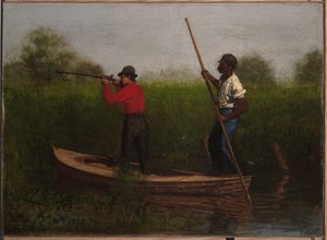 Jakt på rikser på Delaware-elven av Thomas Eakins