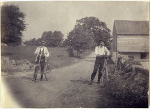 Samuel Murray og Benjamin Eakins på sykler av Thomas Eakins