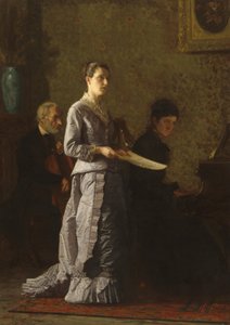 Synger en patetisk sang, 1881. av Thomas Eakins