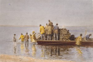Tar opp nettet, 1881. av Thomas Eakins