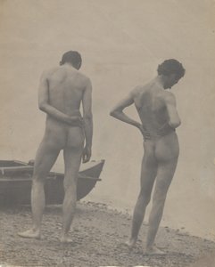 Thomas Eakins og John Laurie Wallace på en strand, ca. 1883. av Thomas Eakins