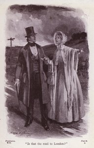 Illustrasjon for The Woman In White av Wilkie Collins (litho)