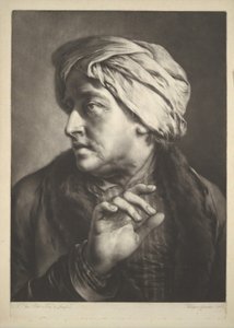Hode av en mann med turban av Thomas Frye