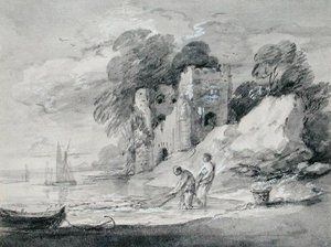 Haling av Seinen-nettet av Thomas Gainsborough