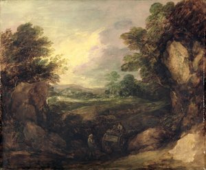 Landskap med figurer, ca. 1786 (olje på lerret) av Thomas Gainsborough