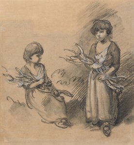 Studier av jenter som bærer kvister av Thomas Gainsborough