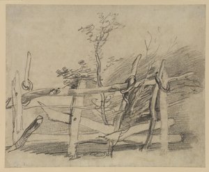 Studie av et gammelt hinder av Thomas Gainsborough