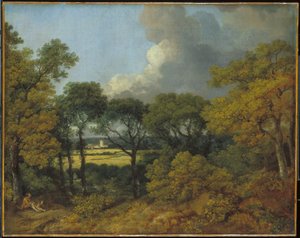 Skoglandskap med en hvilende bonde av Thomas Gainsborough