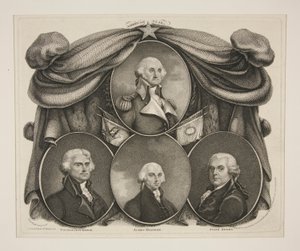 (Washington) Thomas Jefferson. - James Madison. - John Adams av Thomas Gimbrede