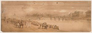 Et utvalg av tjue av de mest pittoreske utsiktene i Paris, 1802. av Thomas Girtin