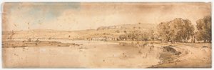 Et utvalg av tjue av de mest pittoreske utsiktene i Paris, 1802. av Thomas Girtin
